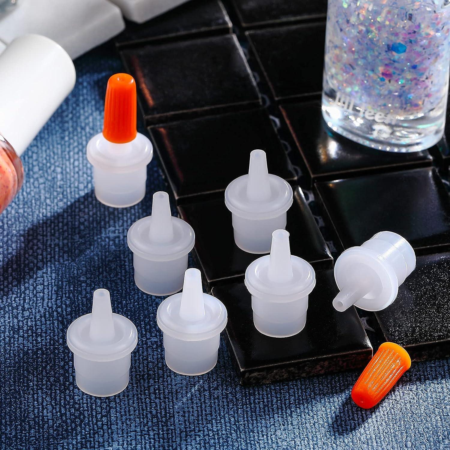 44 Pieces Eyelash Glue Bottle Nozzle Caps & Tips for Extensions Home
