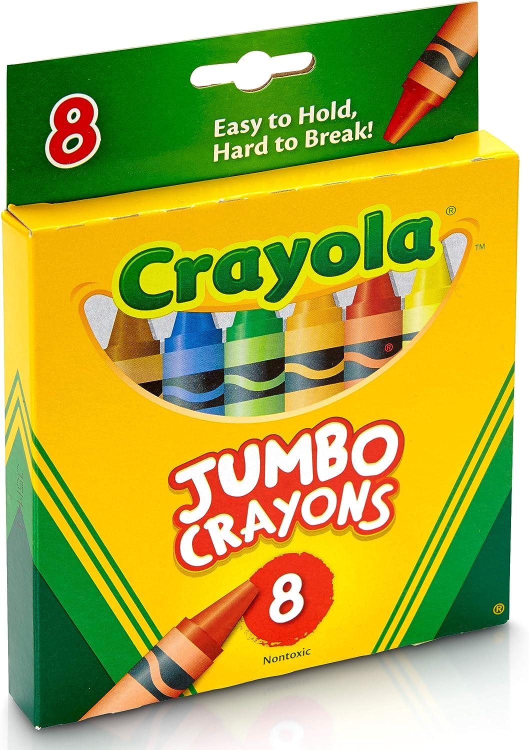 Crayola Jumbo Crayons 8 Toddler Crayons Assorted Colors