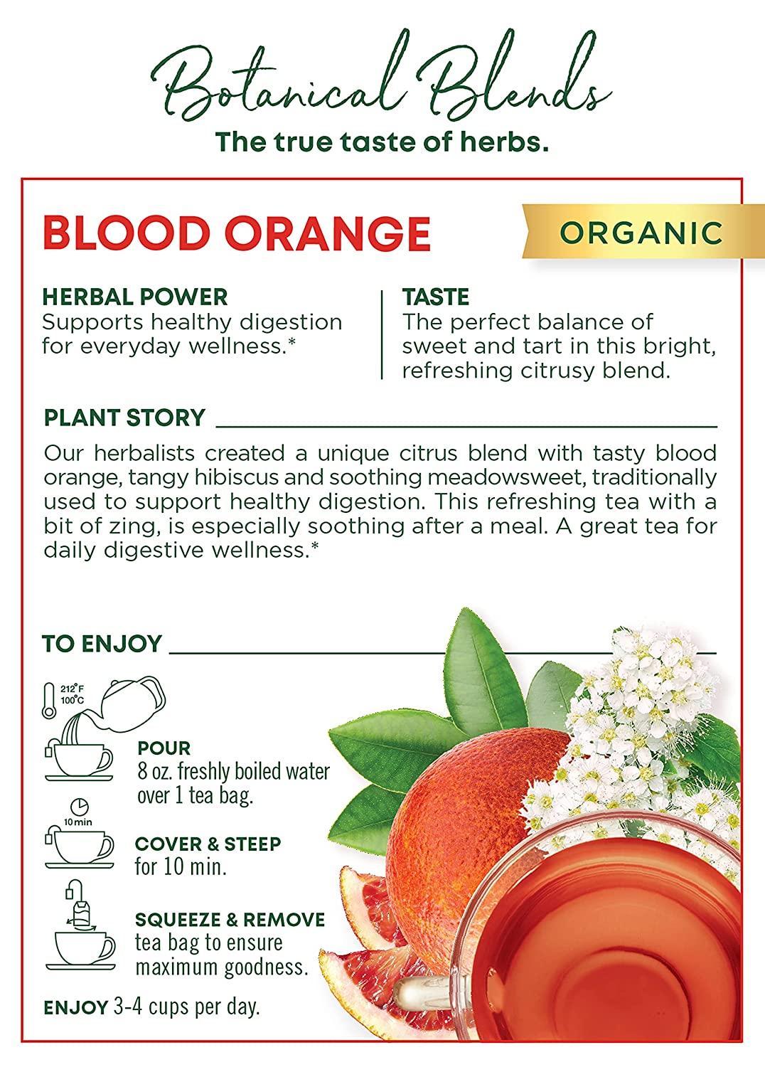 Buy Traditional Medicinals Organic Blood Orange Herbal Tea Caffeine Free 14 Bags