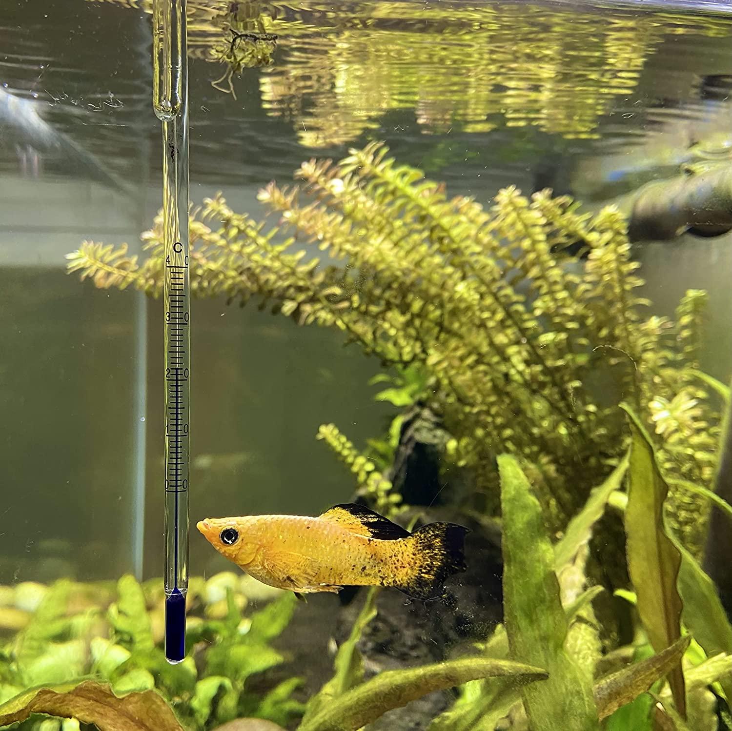 LANDEN Aquarium Thermometer for Rimless Tank, HangOn Style Fish Tank