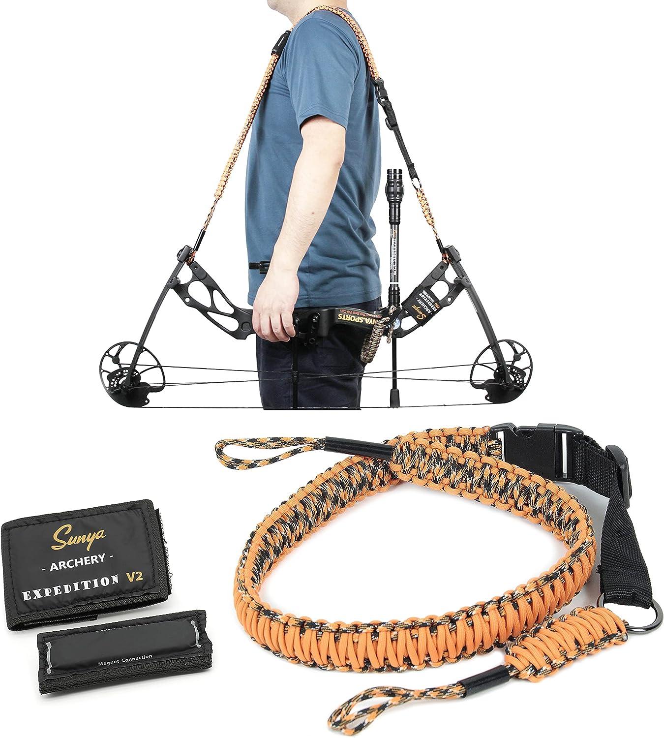 SUNYA Paracord Compound Bow Sling Lightweight HandsFree Shoulder Carrying Sling for Bow