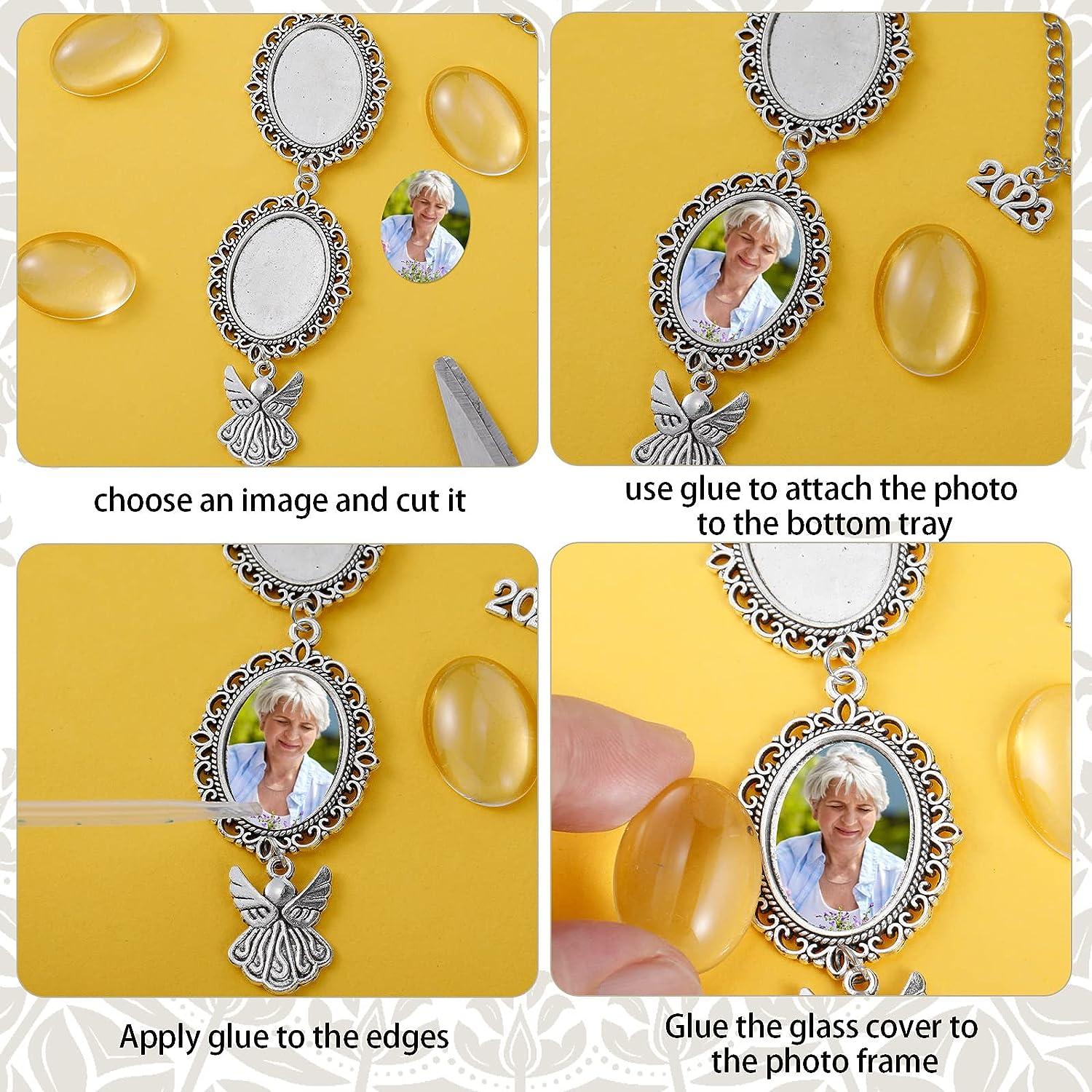 8 Pieces Graduation Cap Memorial Photo Charm Sublimation Tassel Charms