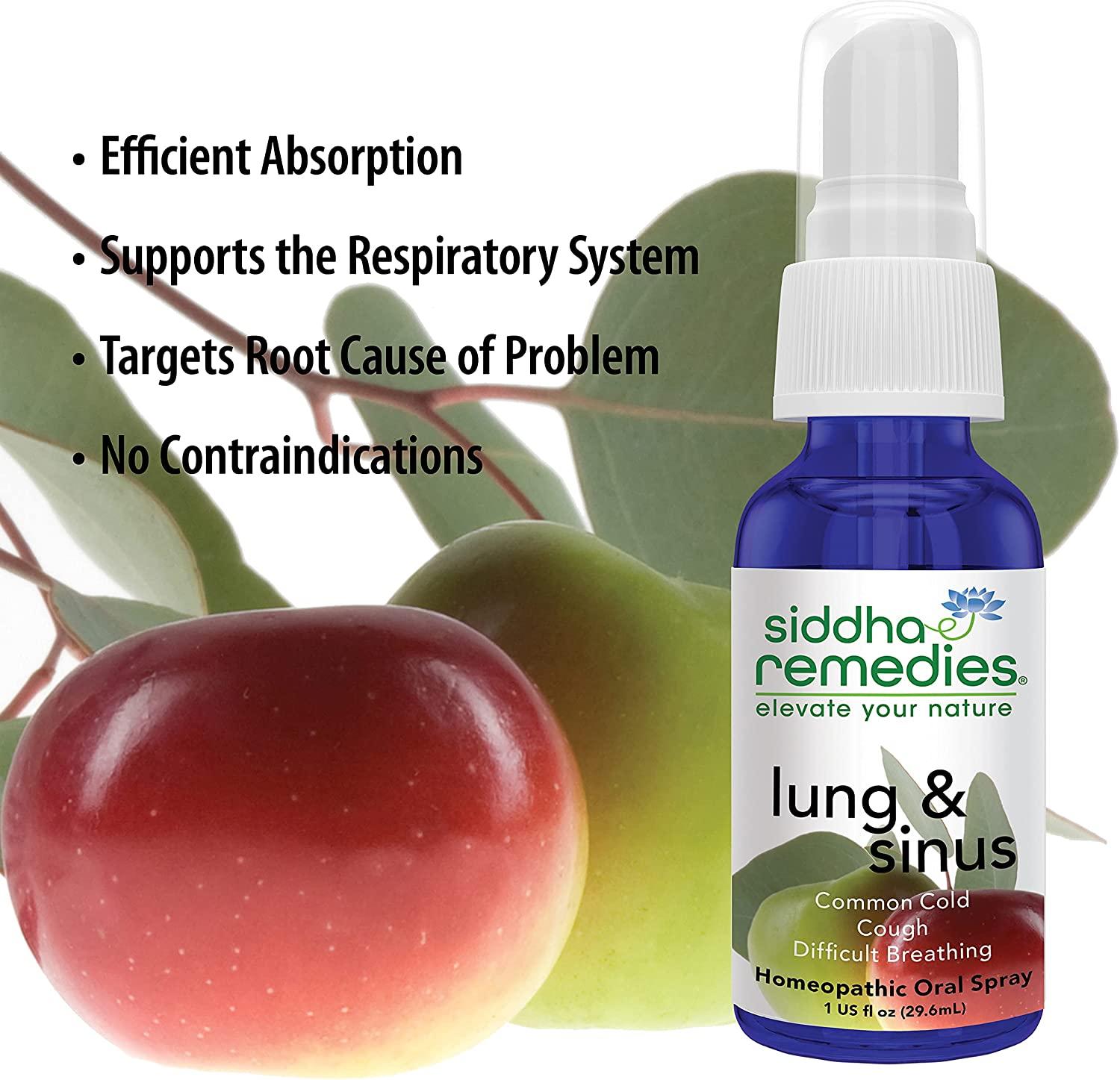 Siddha Remedies Lung & Sinus Spray for Sinus Relief, Congestion Relief