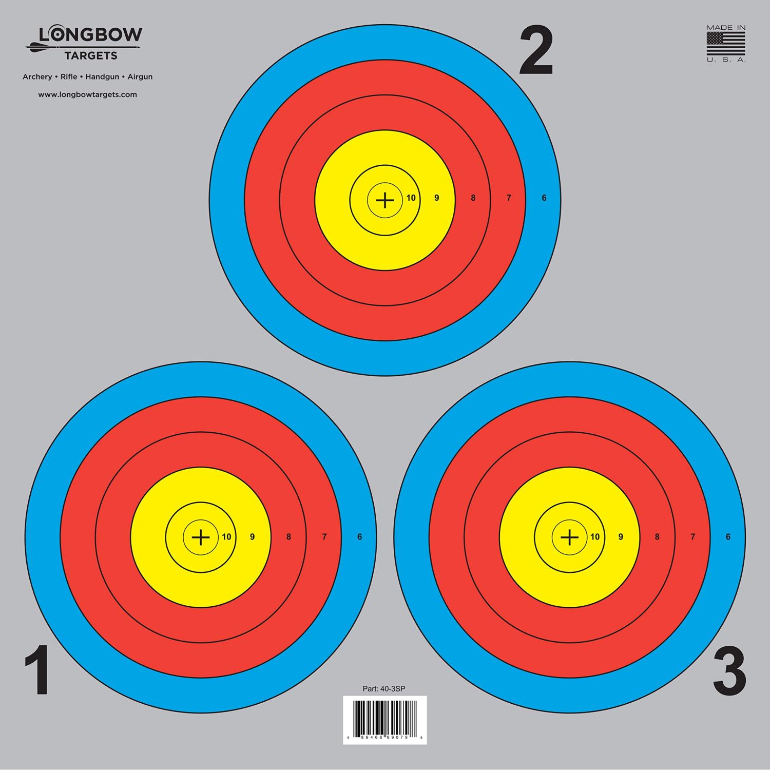 Archery 5 SPOT & 3 SPOT Vegas Targets by Longbow 8, 20, 50 & 200 Packs
