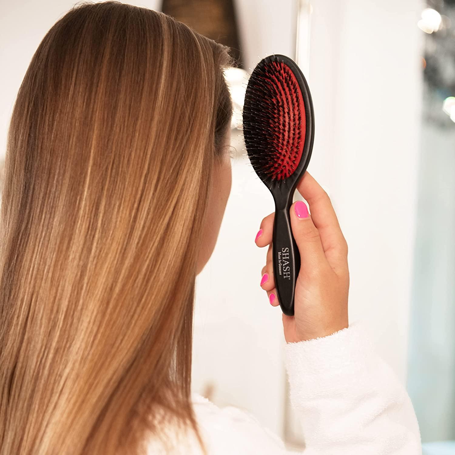 Made in Germany SUSTAINABLE SHASH Nylon Boar Bristle Brush Suitable