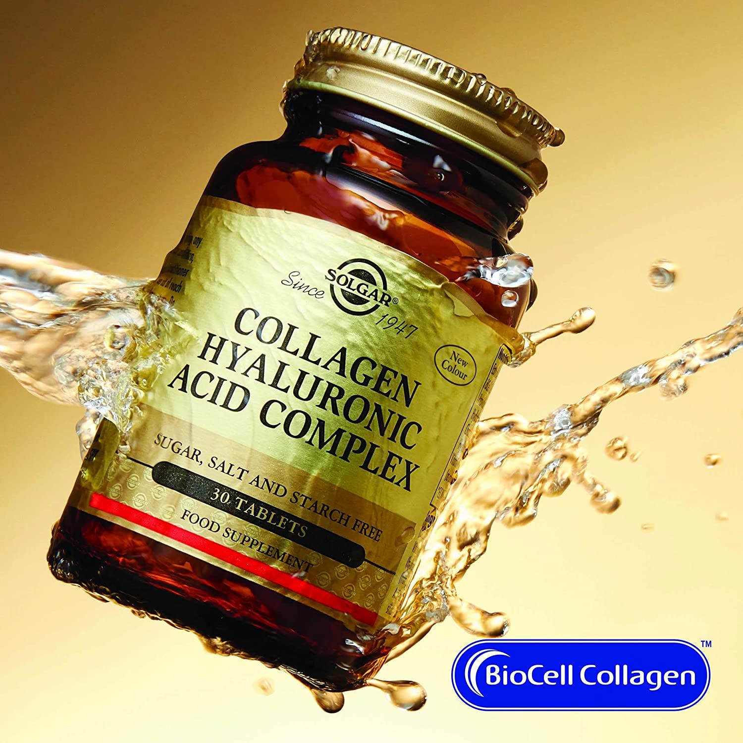 Solgar Collagen Hyaluronic Acid Complex 30 Tablets for Joint & Skin Health