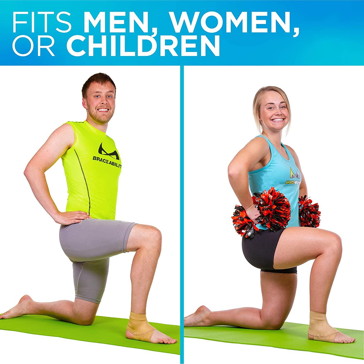 BraceAbility Elastic Ankle Brace Lightweight Foot Support Protection