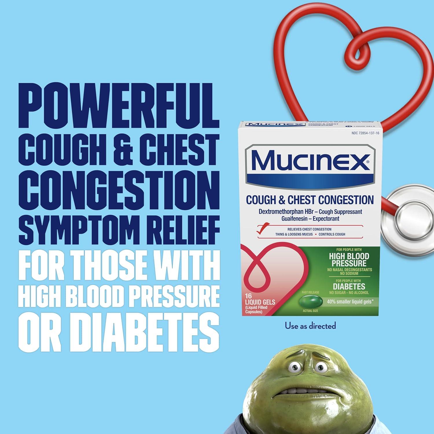 Mucinex Cough Chest Congestion High Blood Pressure Liquid Gels 16 Ct mucinex-cough-chest-congestion-high-blood-pressure-liquid-gels-16-ct