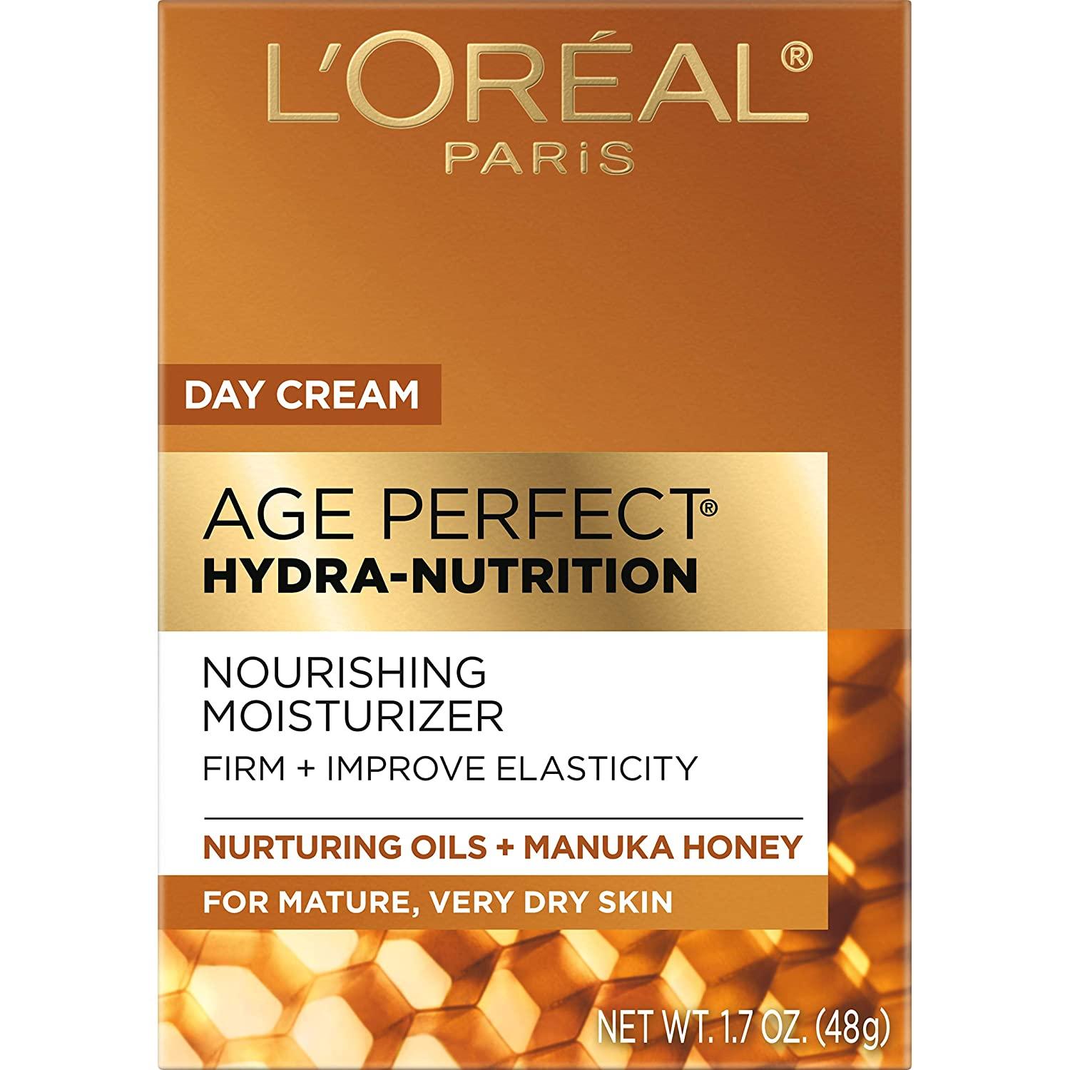 L'Oreal Paris Skincare Age Perfect Hydra Nutrition Ultra Nourishing Honey  Night Balm, Face Moisturizer to Comfort, Improve Resilience on Dry Skin,  Manuka Honey and Nurturing Oils, 1.7 oz.