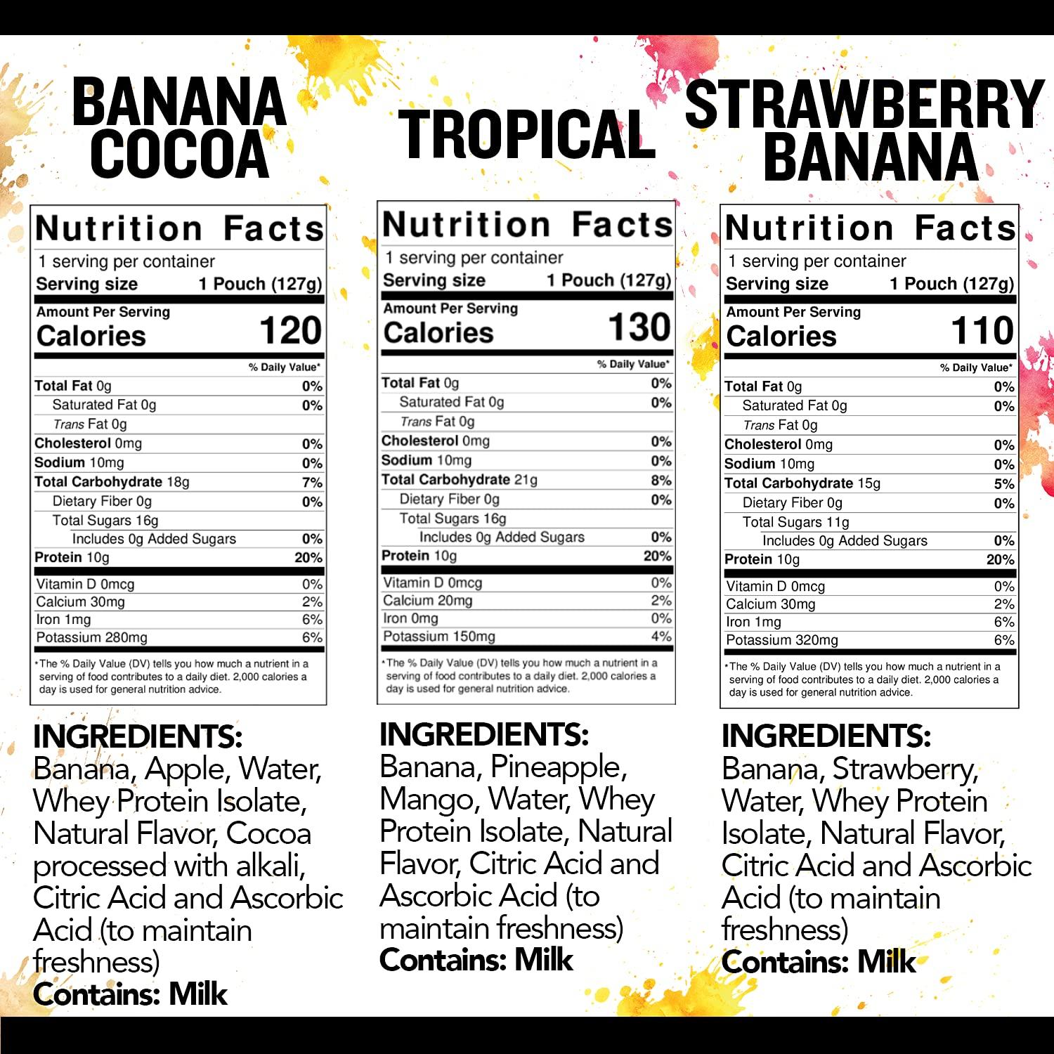 Fuel for Fire Protein Smoothie Pouch Best Sellers Variety (24Pk