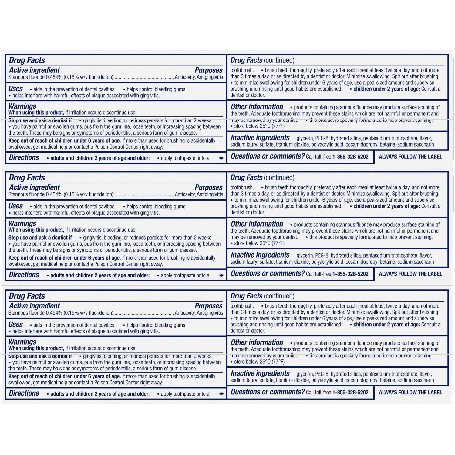 Parodontax Clean Mint Toothpaste for Gum Health 3.4 oz x 3 (Pack of 3