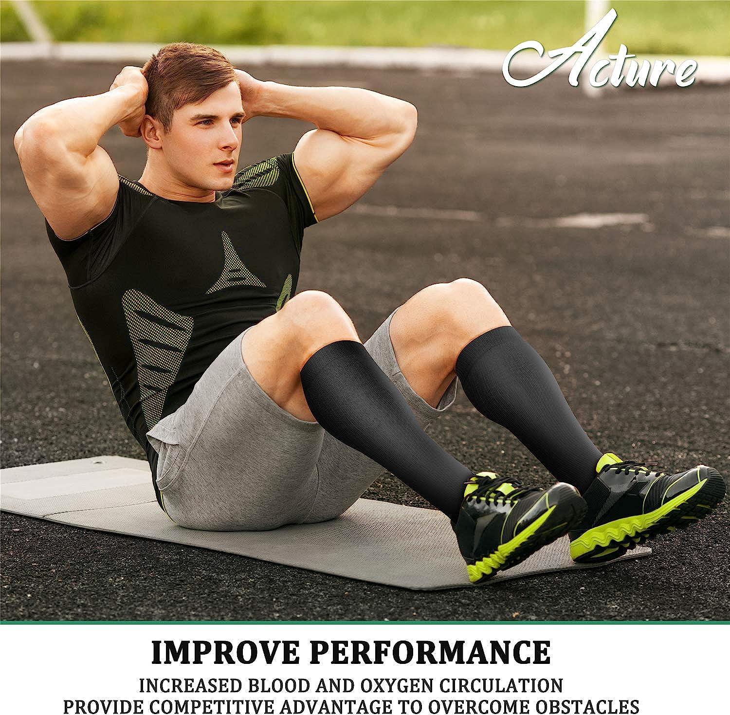 Plus Size Knee High Stockings 3-Pair Compression Socks (15-20 MmHg