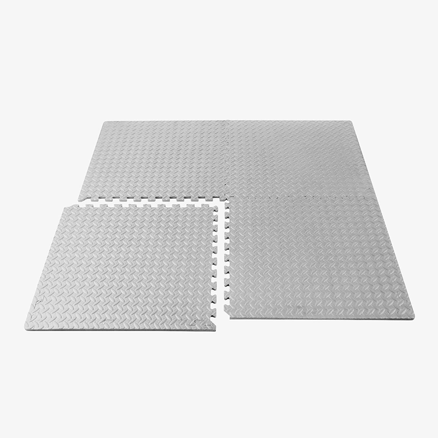 Velotas 12 Inch Interlocking EVA Foam Personal Fitness Mat Diamond