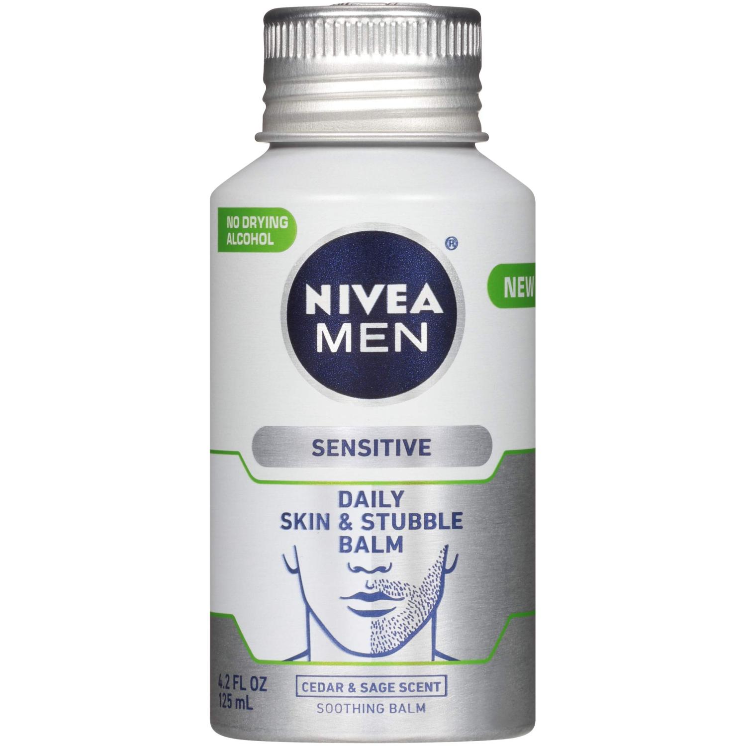 NIVEA Men Sensitive Skin & Stubble Balm Mens Face Lotion for Before