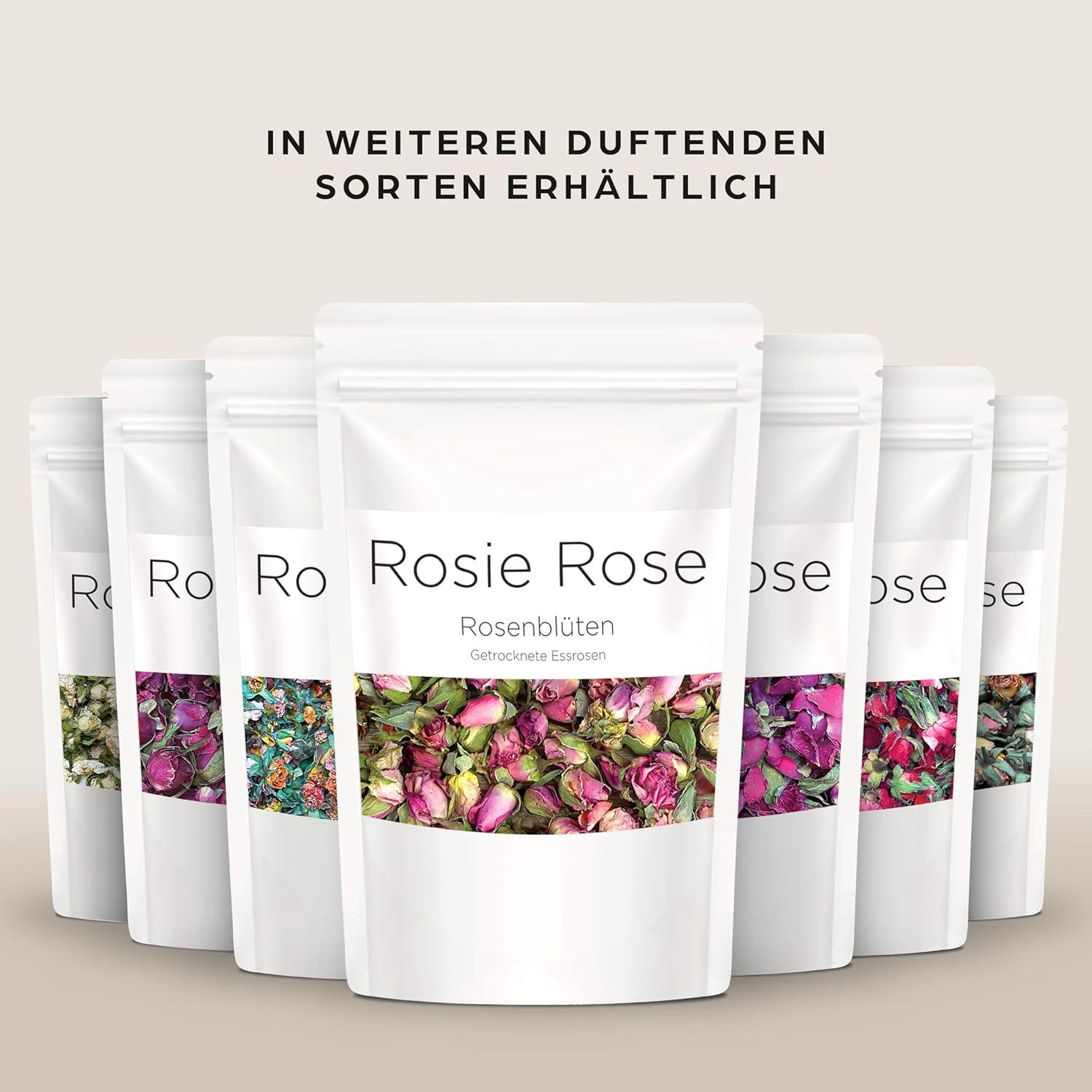 Buy Rosie Rose Edible Pink Rose Flowers - 50g Vintage Dried Flowers for ...