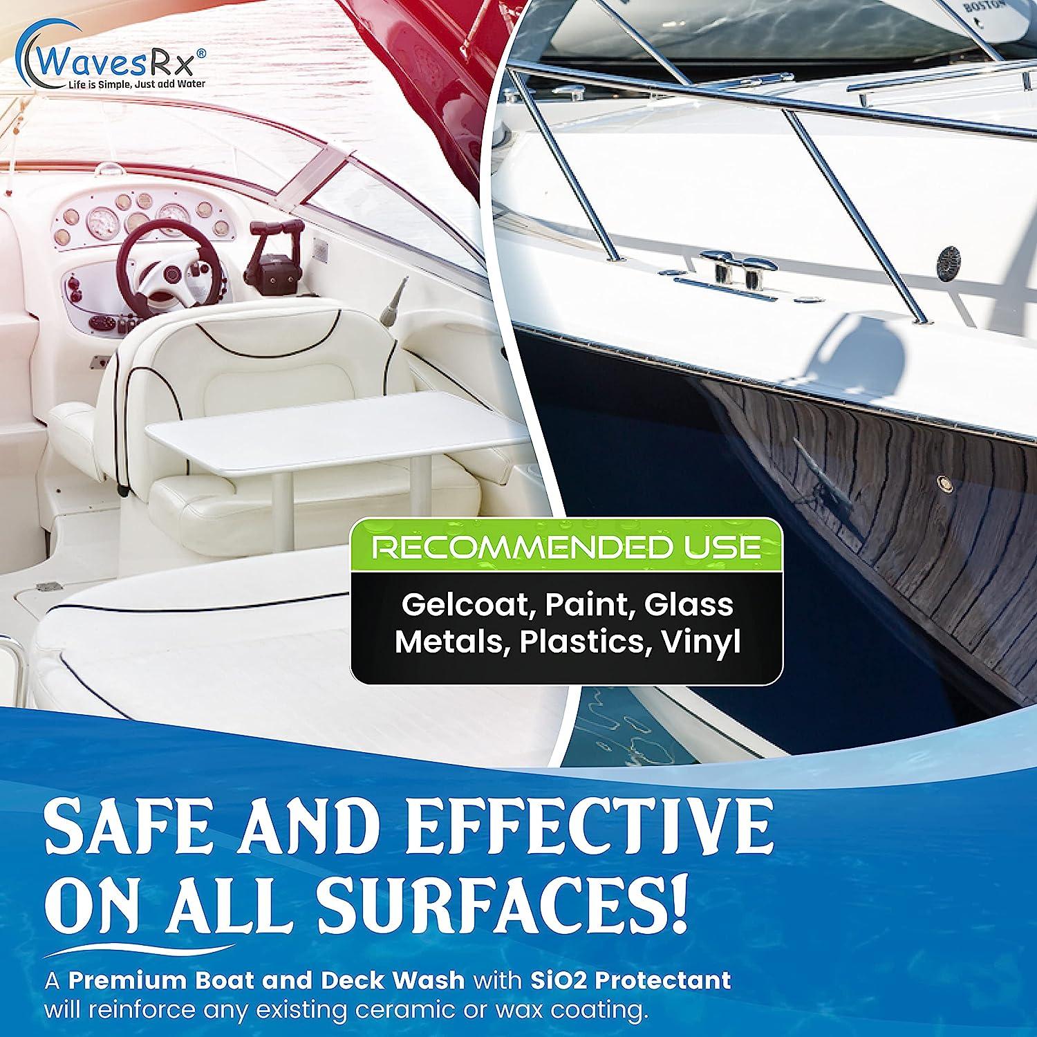 WAVESRX Salt Neutralizing Boat Soap & Jet Ski Wash with SiO2 Surface  Protection (EpicWash+), Marine Grade Cleaner Removes Salt & Contaminants