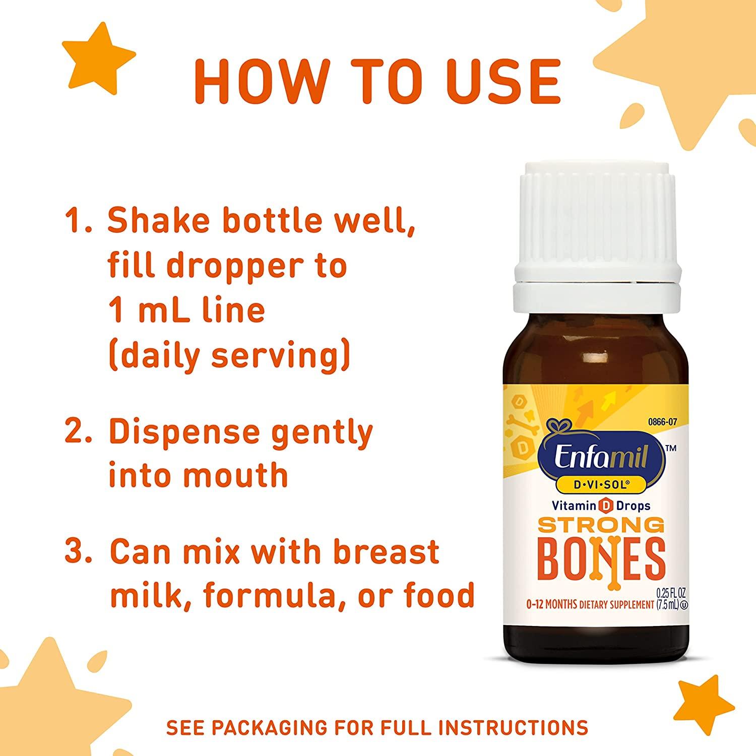 Enfamil Baby Vitamin DViSol Liquid Supplement Drops for Infants