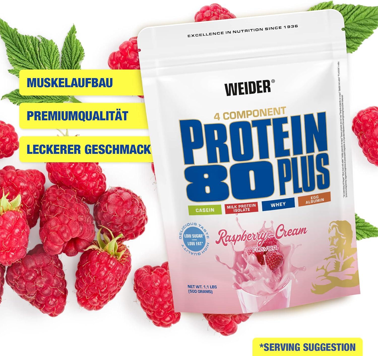 Weider Protein 80 Plus Multicomponenti, Sapore - Pistacchio, Proteine In Polvere Per Shake Cremosi, Mix Di Proteine, Pochi Grassi E Zuccheri, 1x500gr - Foto 3