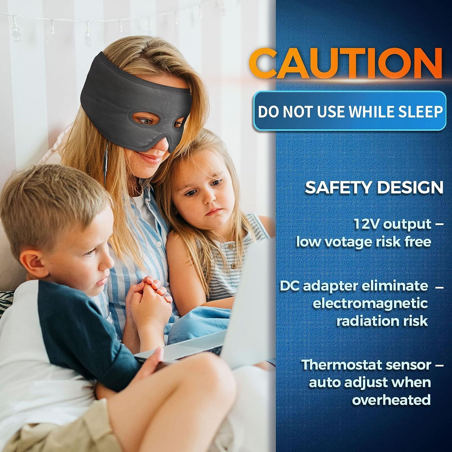 sticro Sinus Relief Mask Moist Heat with 3 Temp Settings ExLarge Headache Mask Electric Face