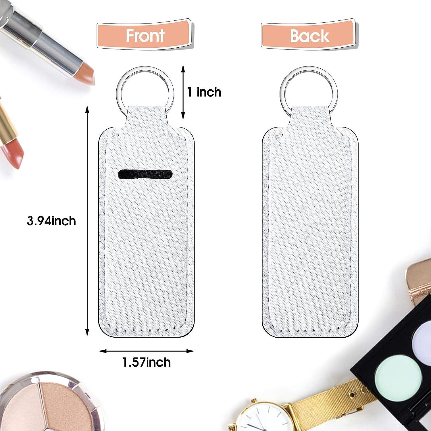 Neoprene Sublimation Chapstick Holder Keychain Blank Lipstick
