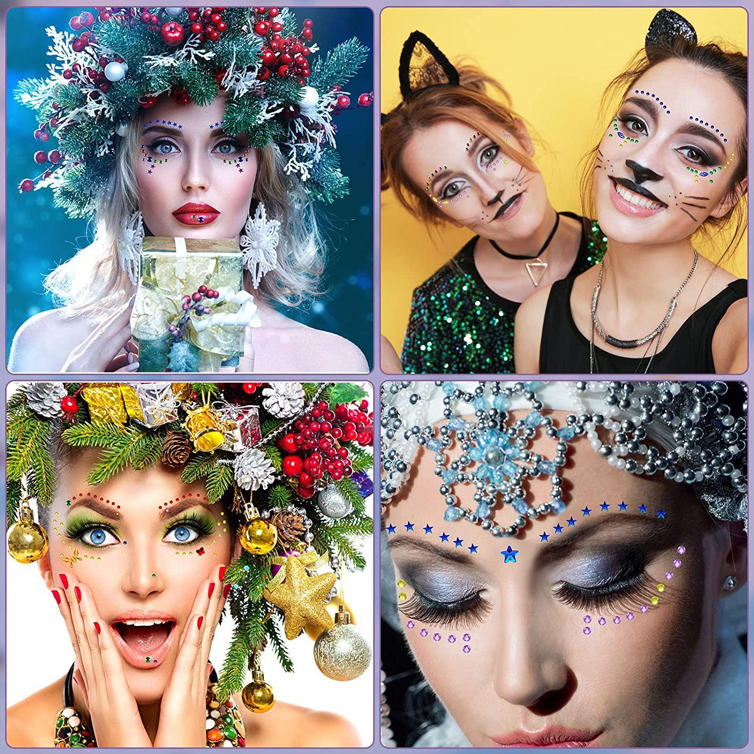 Self Adhesive Face Rhinestones For Makeup Festival Face - Temu United Arab  Emirates