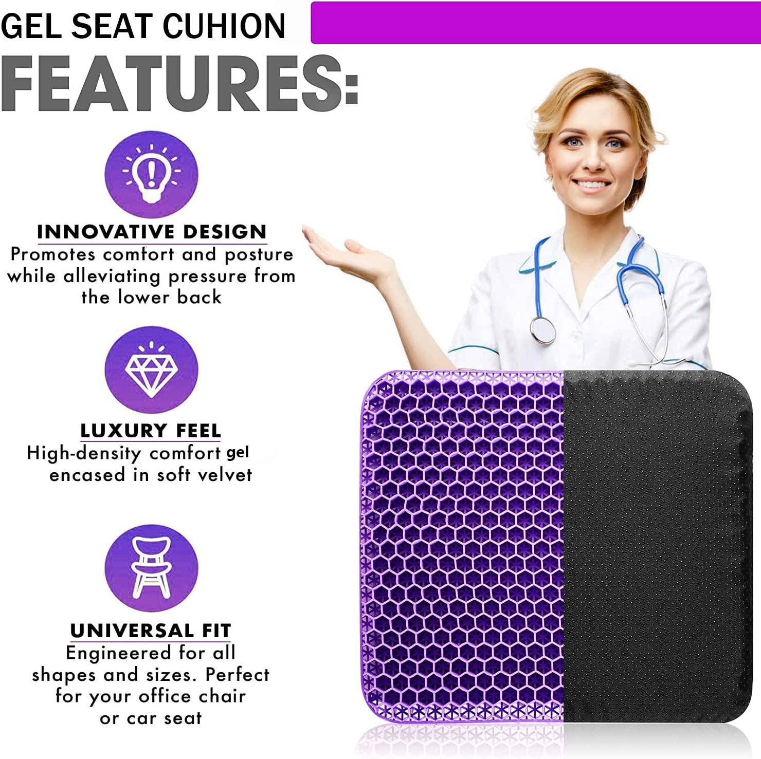 Coccyx Orthopedic Purple Portable Cushion Ruizman Seat Cushions