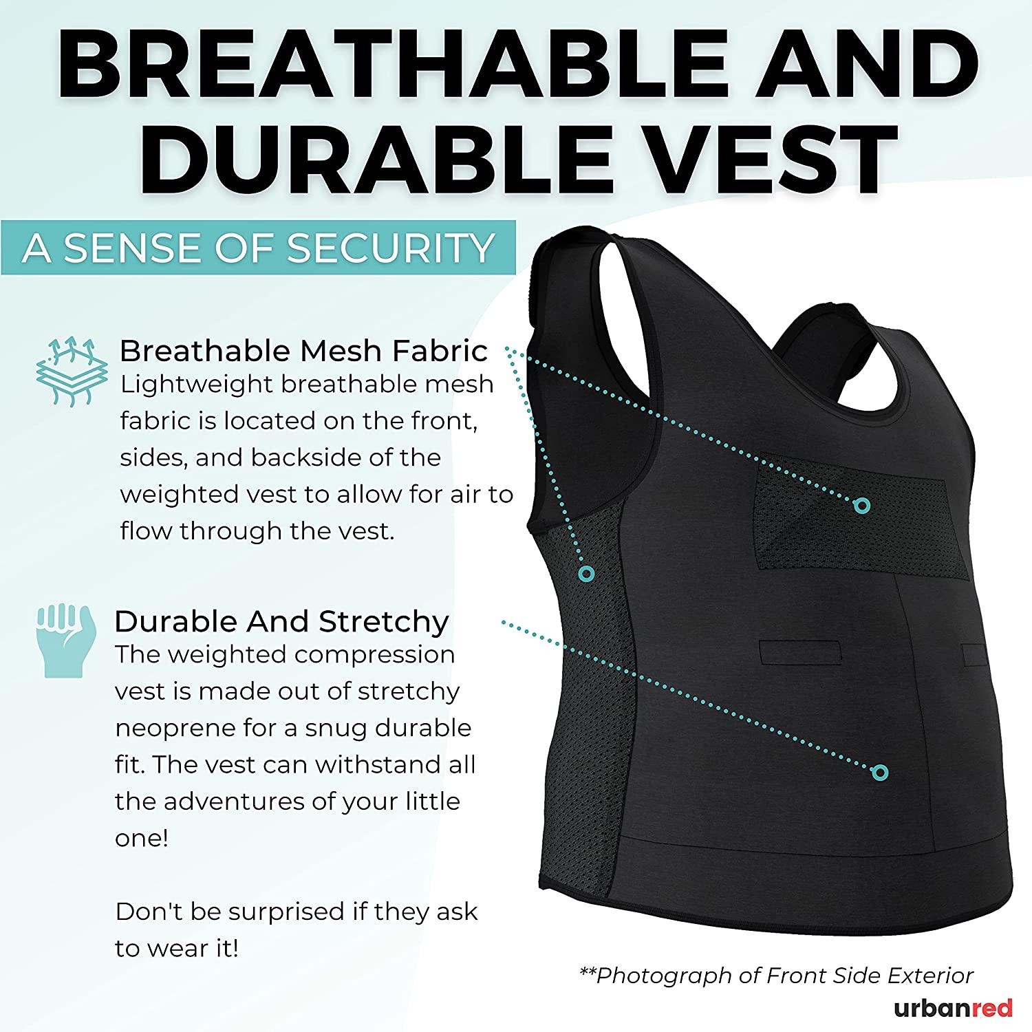 UrbanRed Kids Weighted Vest Ages 59 (Medium) Sensory Compression
