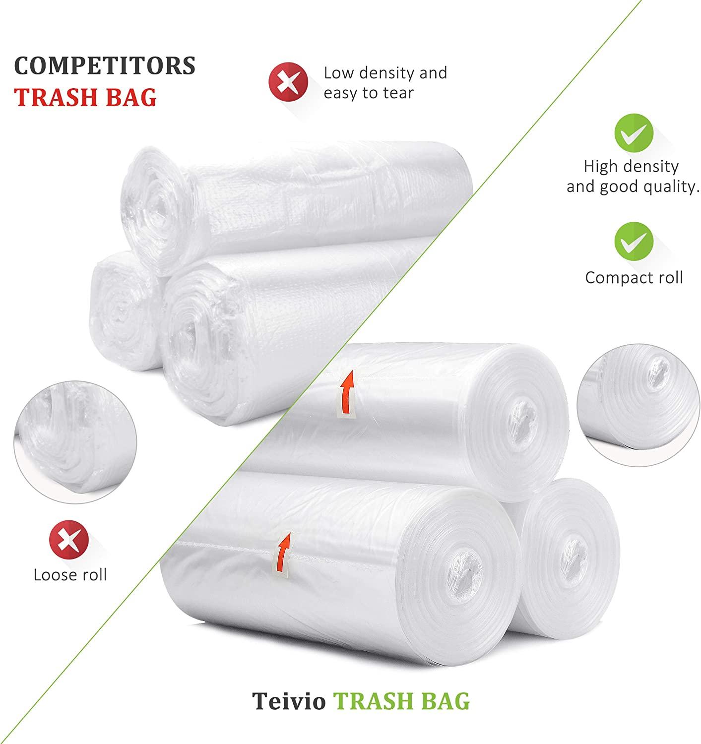 4 Gallon 150 Counts Strong Trash Bags Garbage Bags by RayPard, fit 12-15  Liter, 3,3.5-4.5 Gal trash Bin Liners for Home Office Kitchen Bathroom