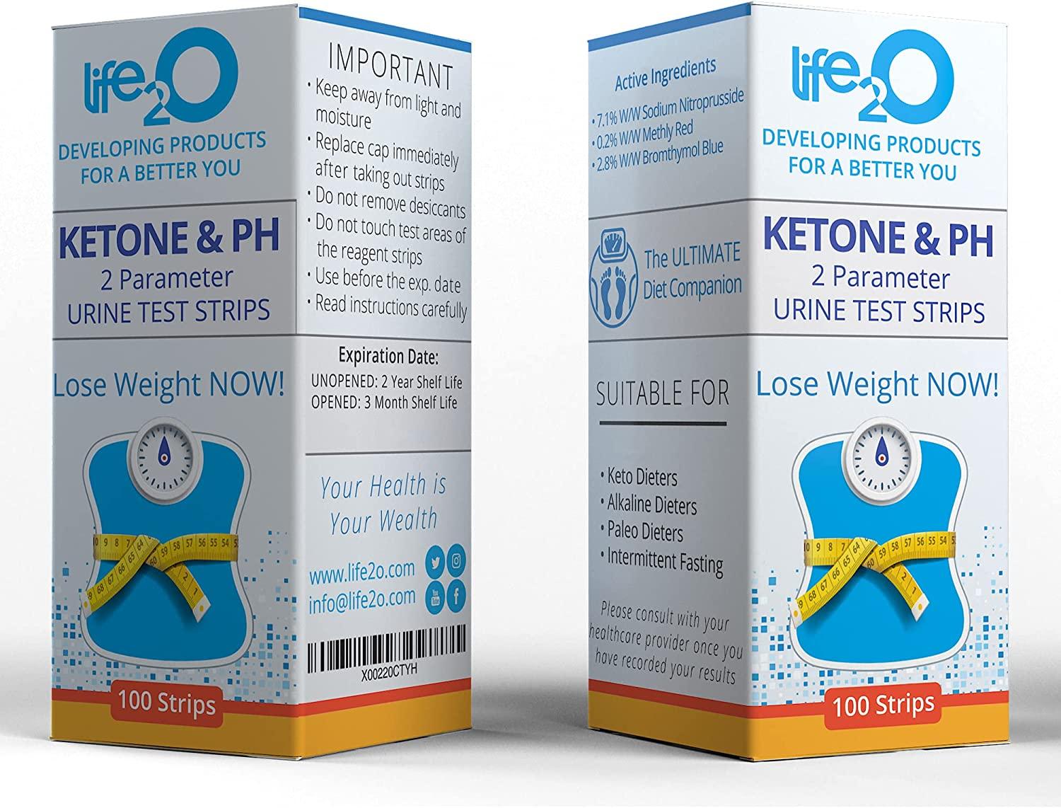 2in1 Ketone and Ph Urine Test Strips 100ct, Perfect for Keto and