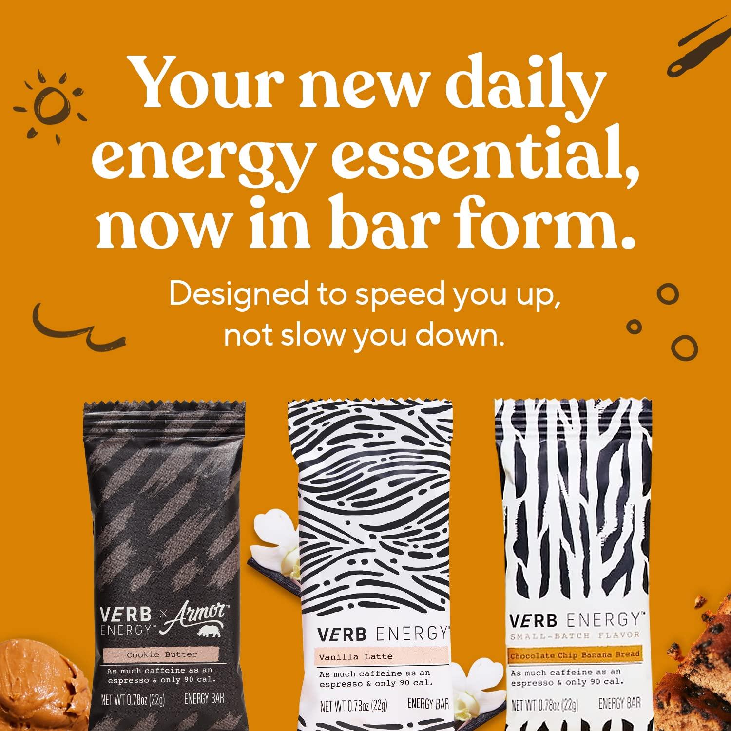 Verb Variety Pack 15 Caffeinated Energy Bars in 3 Flavors 90