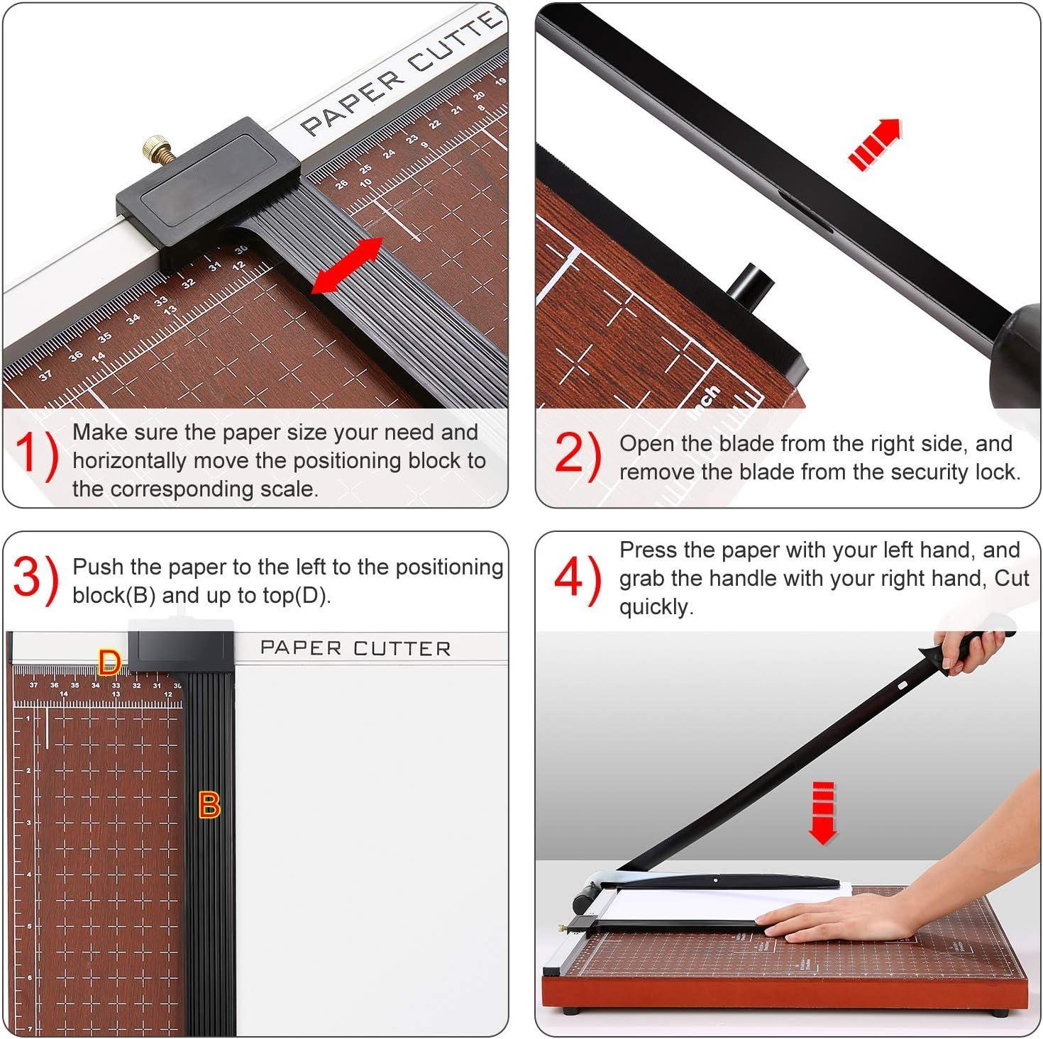 Heavy Duty Guillotine Paper Cutter, A3 Large Paper Trimmer Blade