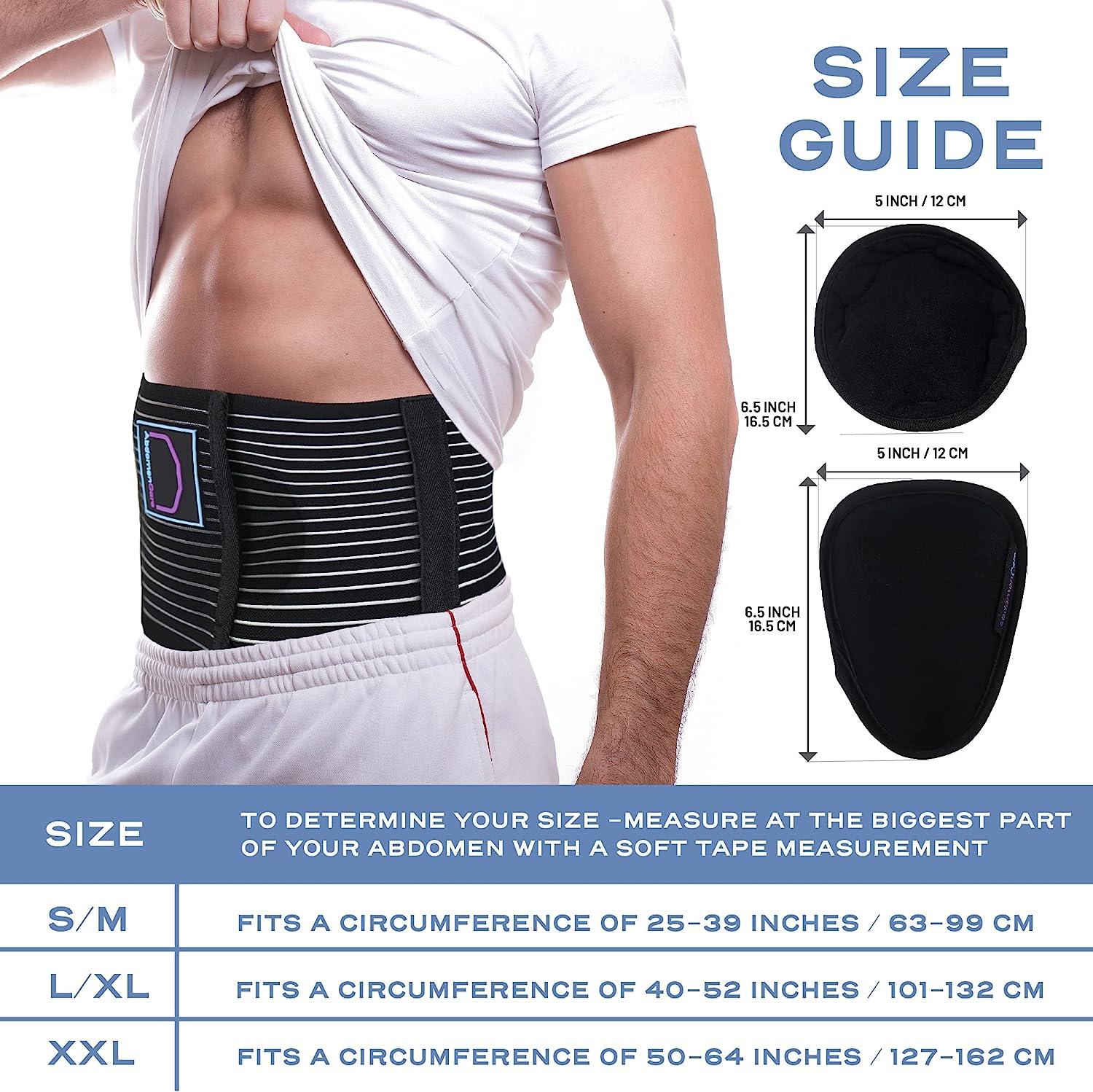 AbdomenCare Umbilical Hernia Belt, Abdominal Hernia Belt for Men & Women, Belly  Button Umbilical Hernia Binder w/ 2 Hernia Compression Pads, Ventral,  Epigastric & Post Surgery Support Belts