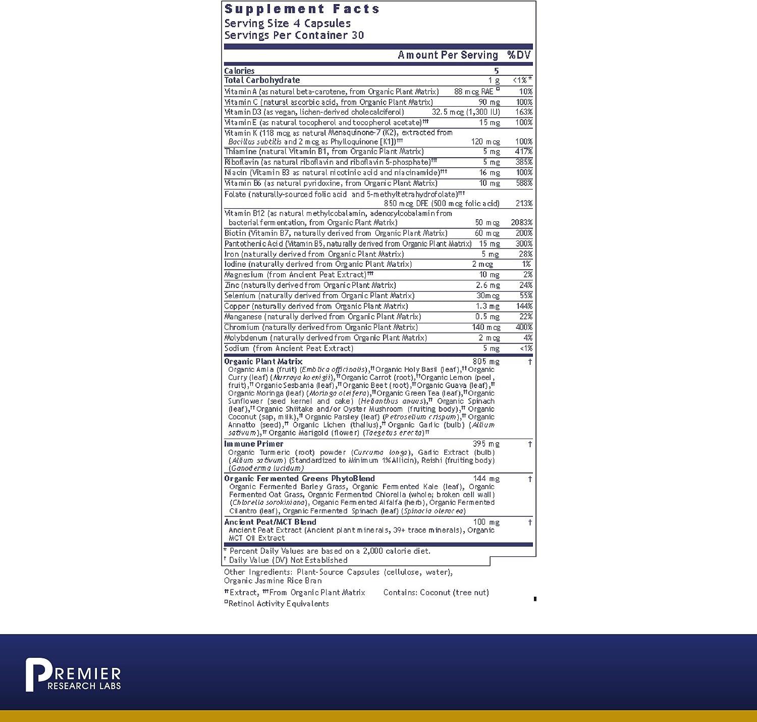 Premier Research Labs MultiVitamin Supports Immune Priming Brain