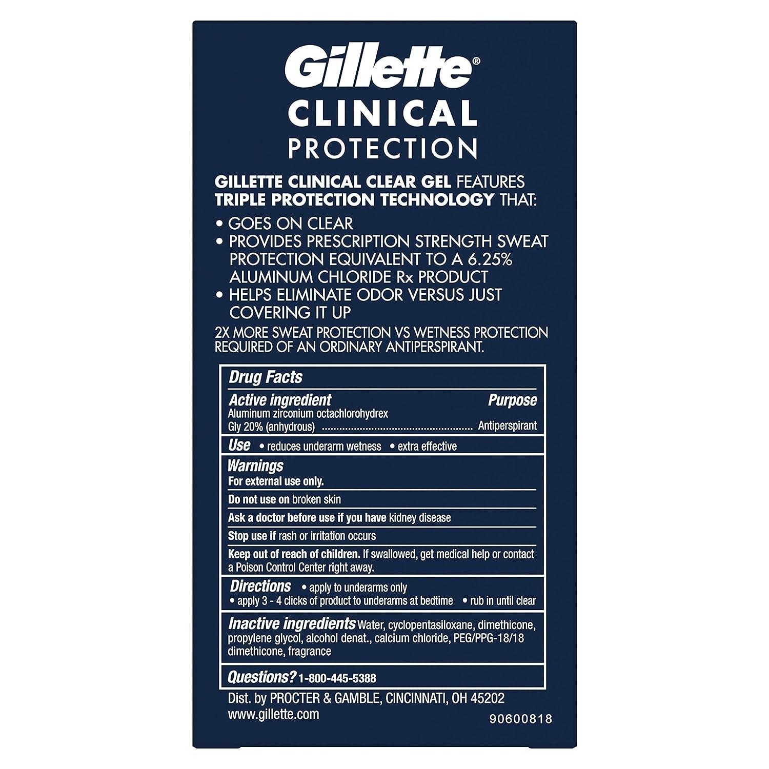 Gillette Clinical Strength Antiperspirant Deodorant for Men Cool Wave