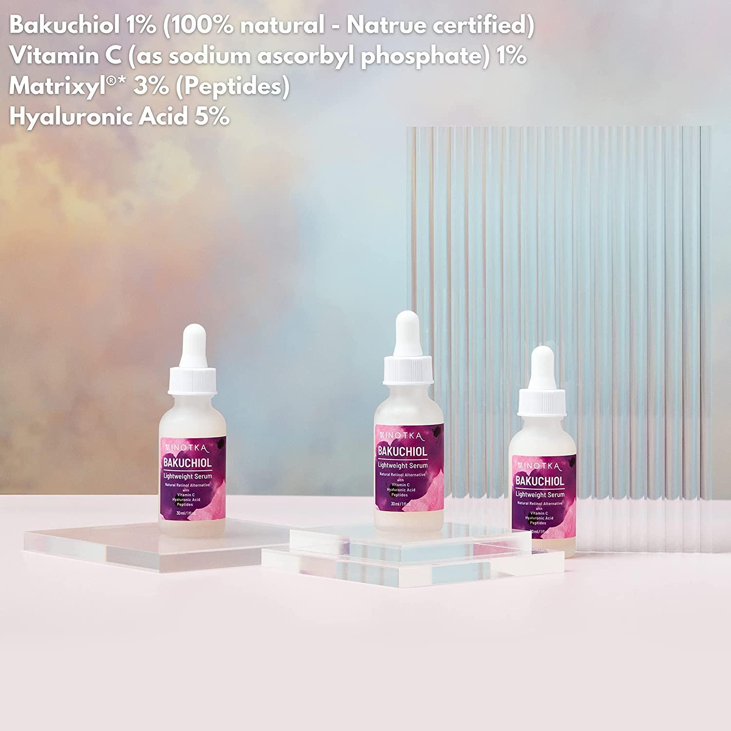 Bakuchiol Serum Natural Retinol Alternative with Vitamin C, Hyaluronic