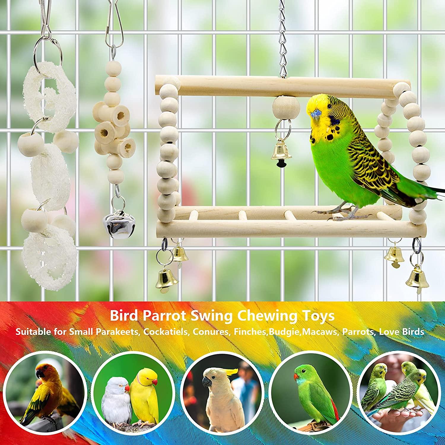 Deloky 7 Packs Bird Parrot Swing