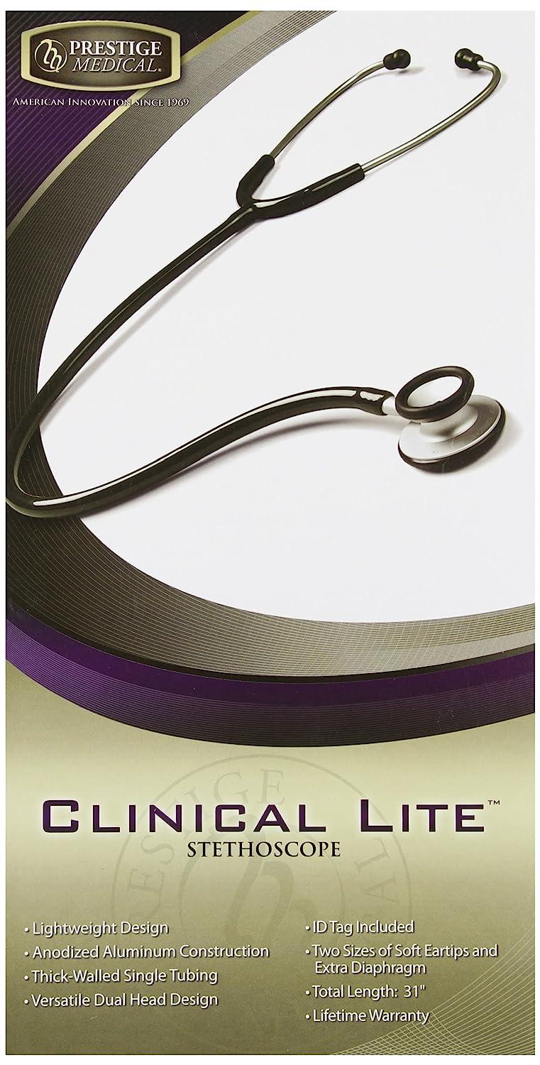 Prestige Medical Clinical Lite Stethoscope, Purple, 3.8 Ounce