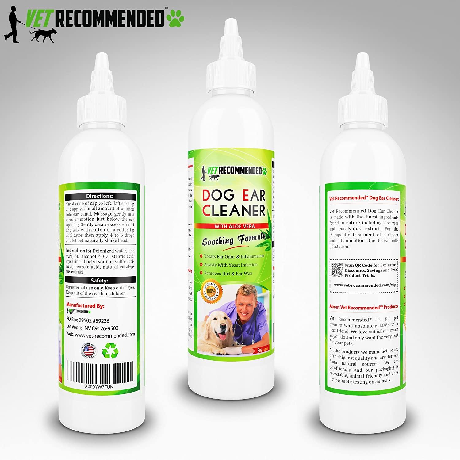Vet Recommended Dog Ear Cleanser with Aloe Vera (8oz) - Made in USA |  Effective Cleaner for Yeast Infection | Buy Now with Express International  Delivery | GoSupps.com