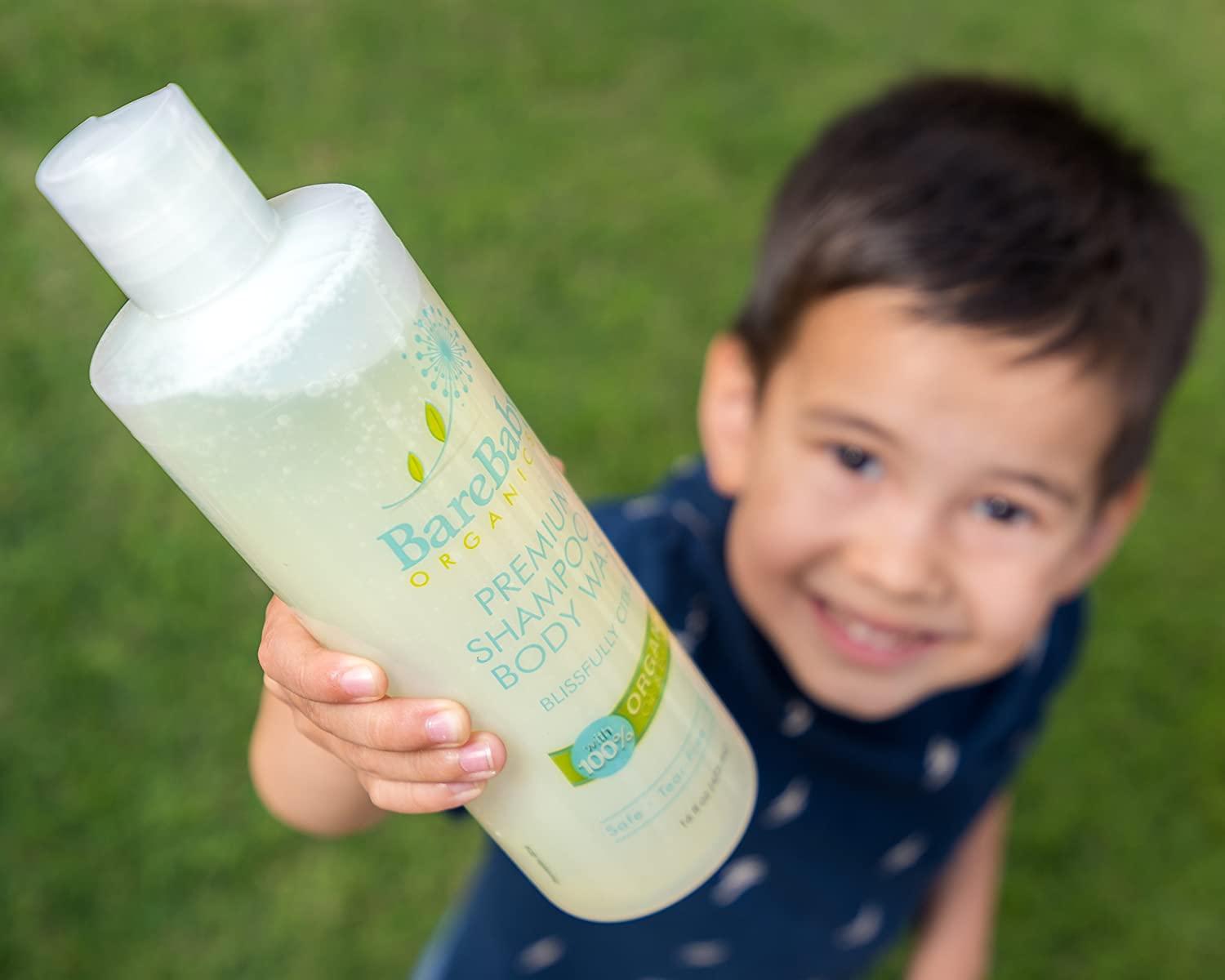 Organic Baby Shampoo & Body Wash with Aloe, Cucumber, Citrus Essential