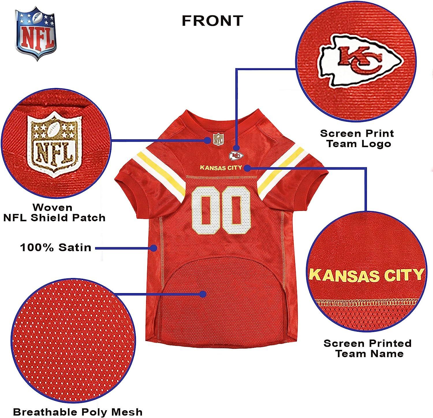 NFL Kansas City Chiefs Dog Jersey, Size: XX-Large. Best Football Jersey  Costume for Dogs & Cats. Licensed Jersey Shirt.