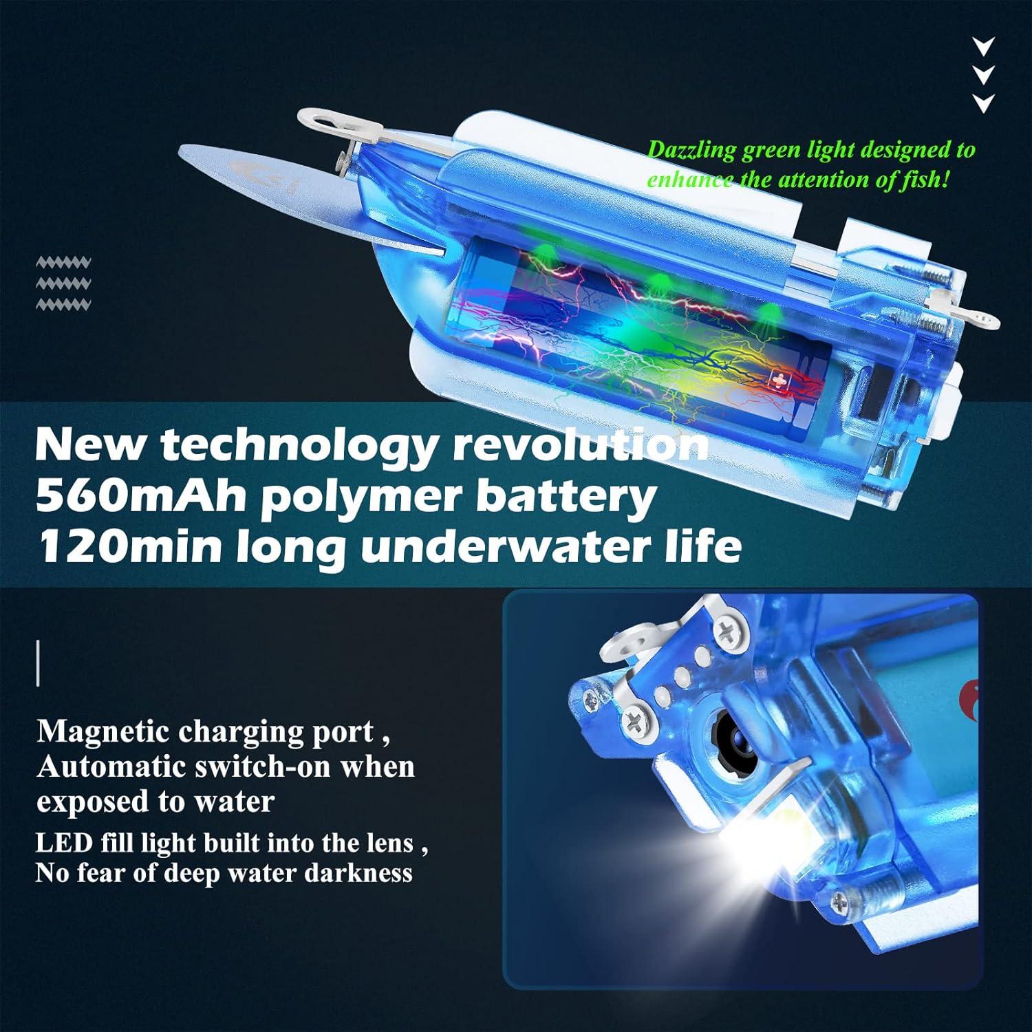 XiLiHaLa Wireless Underwater Fishing Camera 1080P,WiFi Fish Cam with