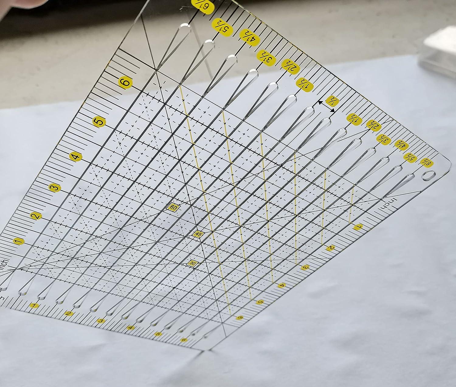 HONEYSEW Acrylic Quilt Cut Ruler Template Ideal for Precision Fabric