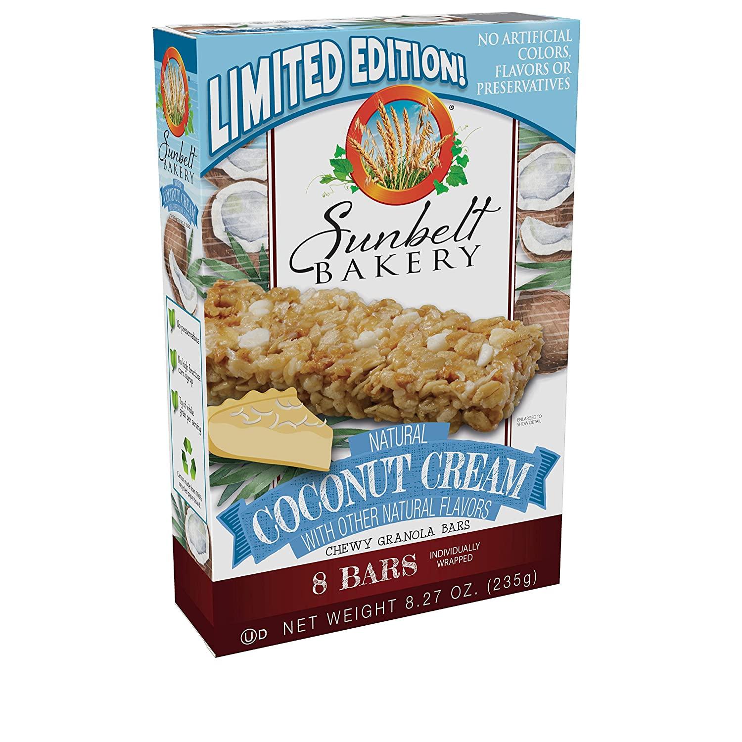 Sunbelt Bakery Coconut Cream Chewy Granola Bars, Coconut, 8 Bars (Pack of 4)