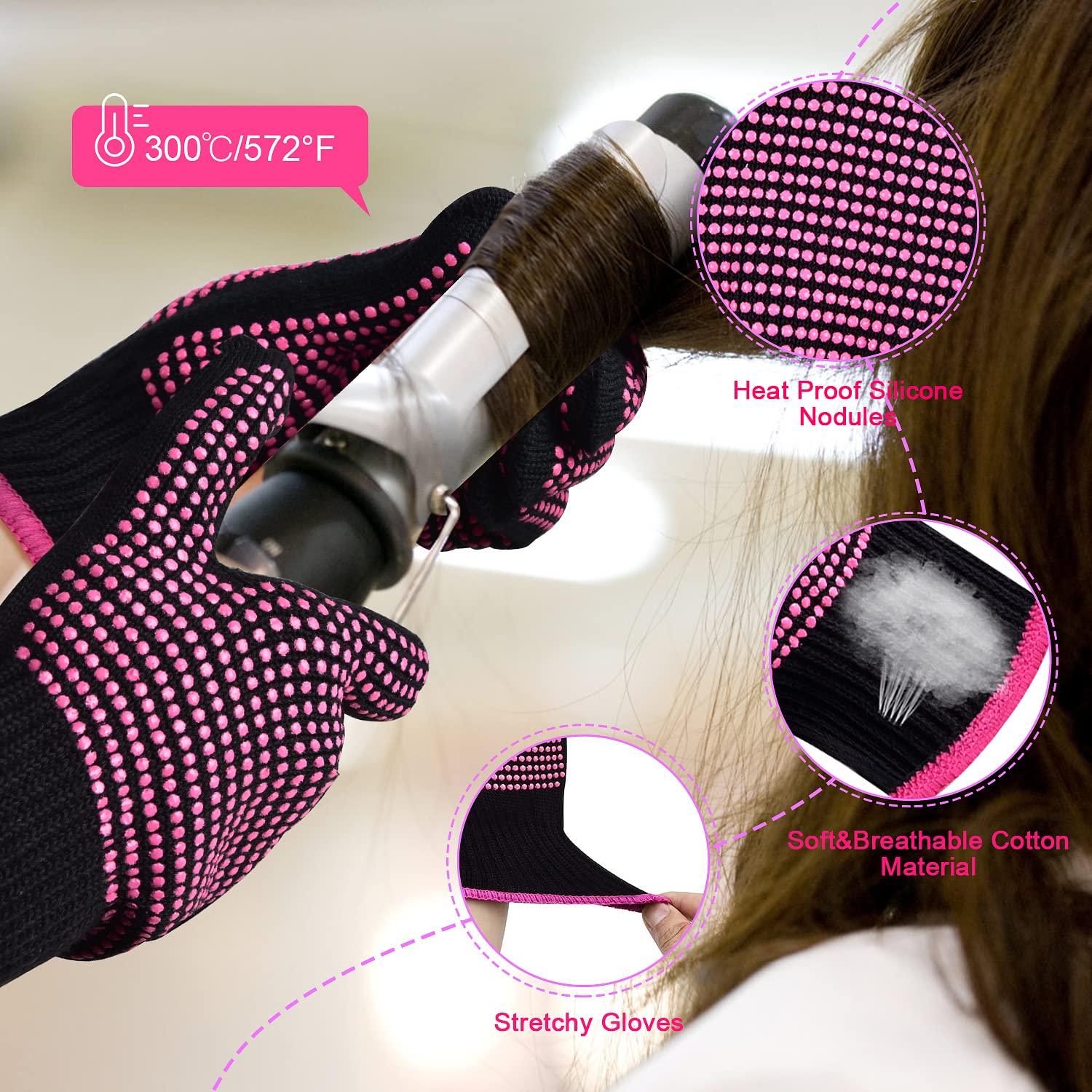 Heat Resistant Gloves for Hair Styling, ARRITZ Professional Curling