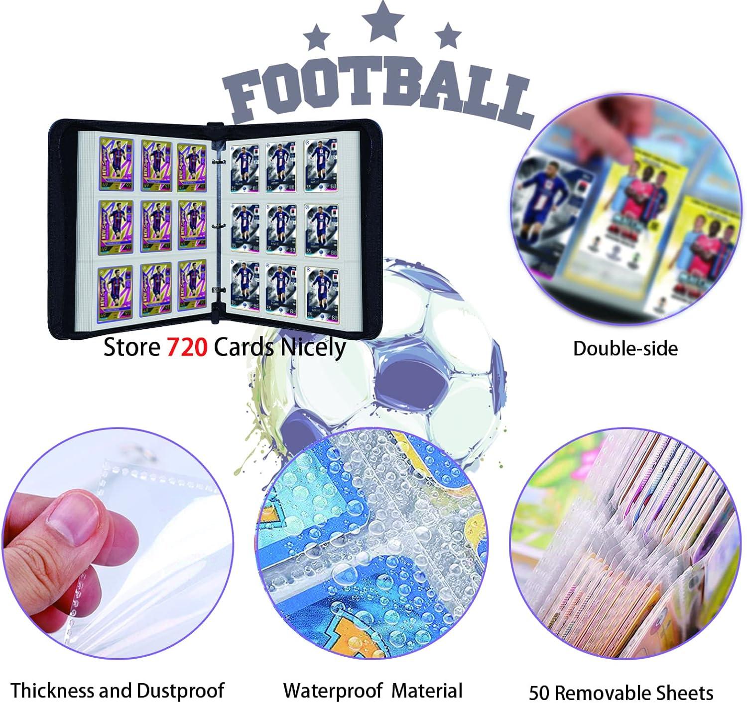 GHIUAN Soccer Card Binder - 720 Pocket Trading Cards Collector Album with  Sleeves - Football Type 2 | Buy Now with Express International Delivery |  GoSupps.com