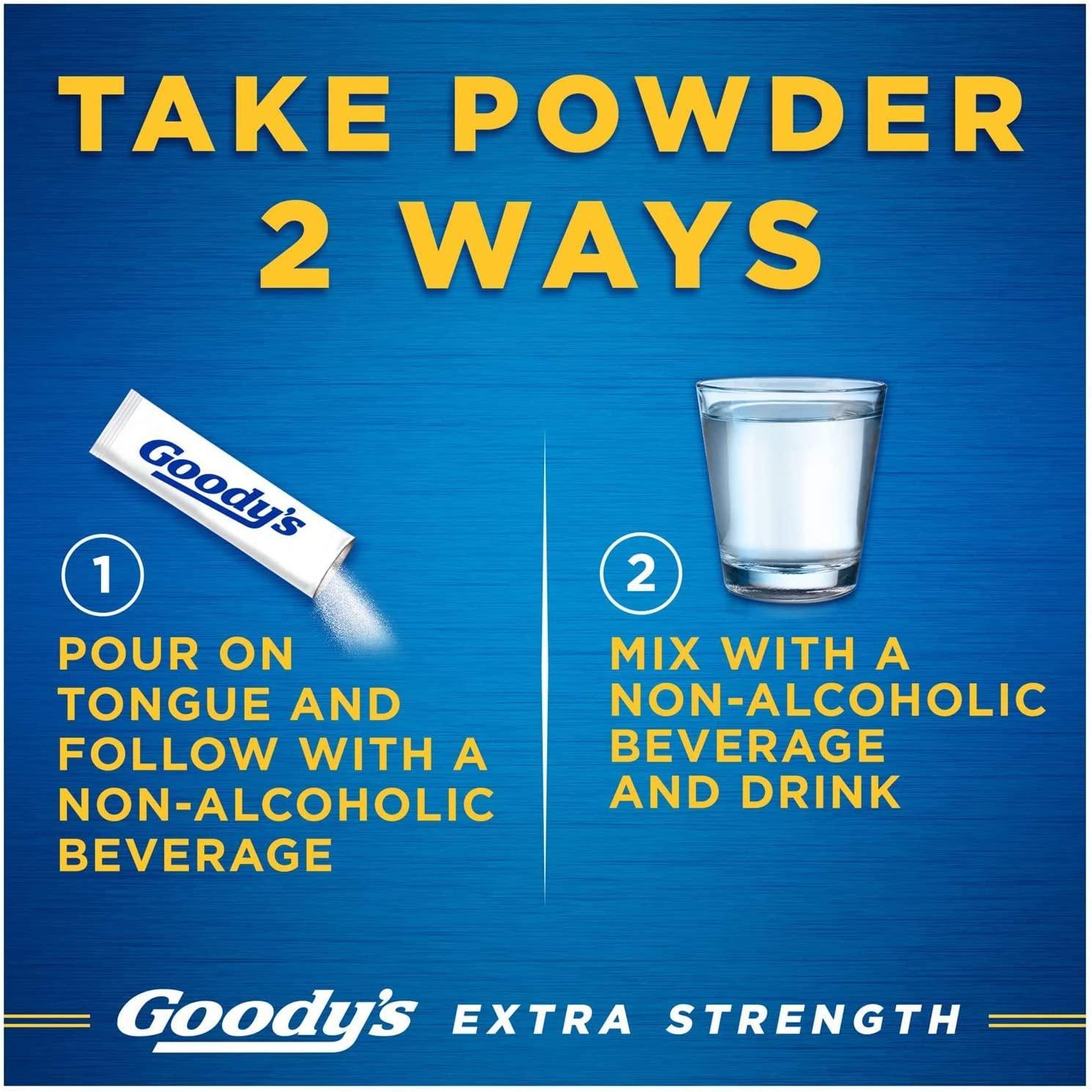 Goody's Extra Strength Headache Powder 50 Powder Sticks 50 Count Pack