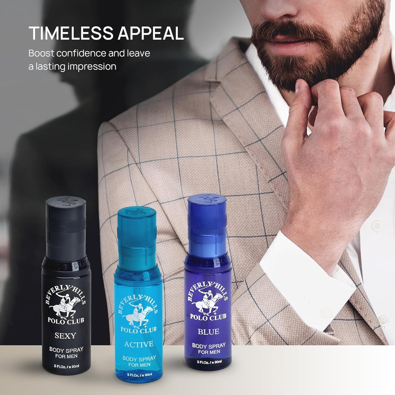 Beverly Hills Polo Club Body Spray Collection 3 Piece set