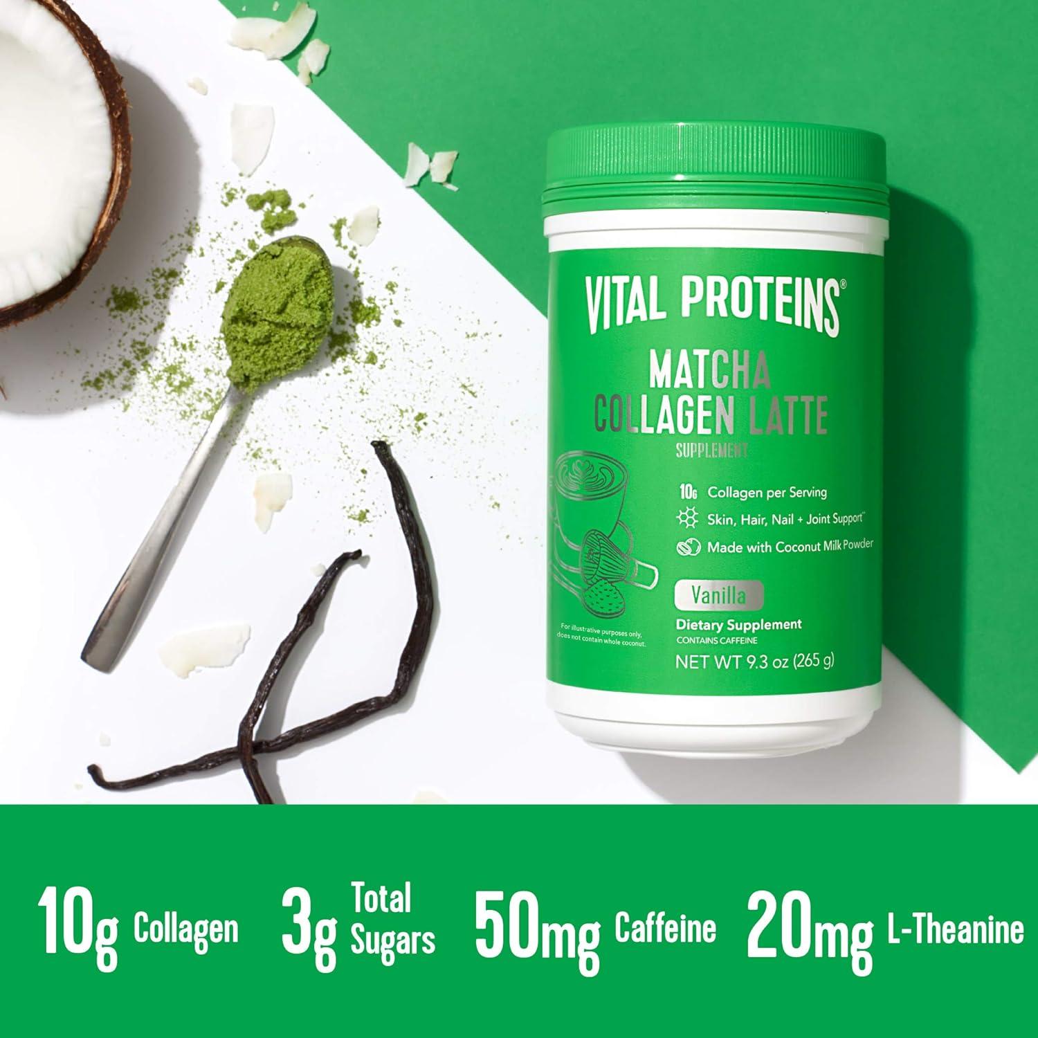 Vital Proteins Matcha Collagen Latte Vanilla 9.3 oz (265 g)