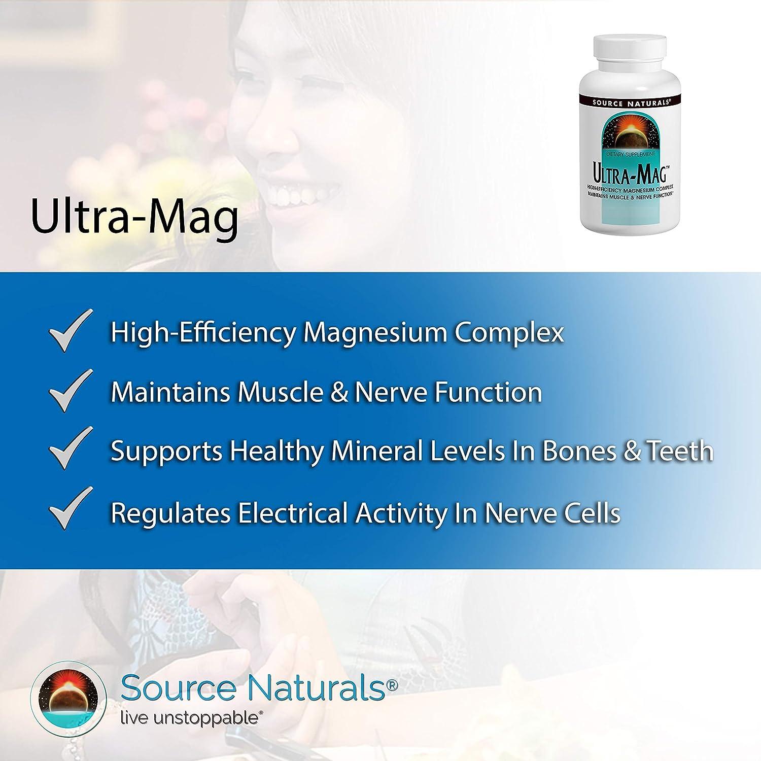 Source Naturals Ultra-Mag High-Efficiency Magnesium Complex - 240 ...