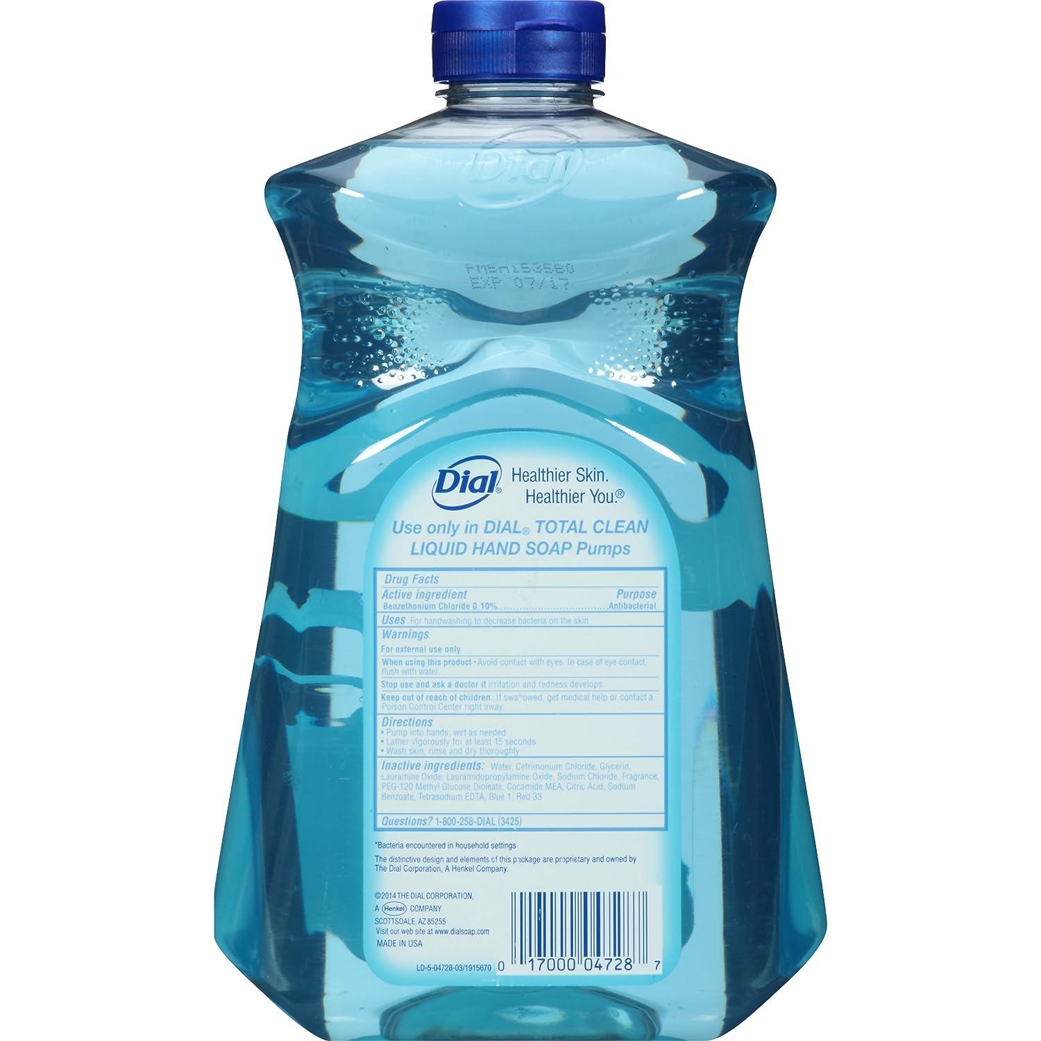 Bundle of 2 Dial Spring Water Hand Wash Liquid Hand Soap Refill 52 Fl Oz